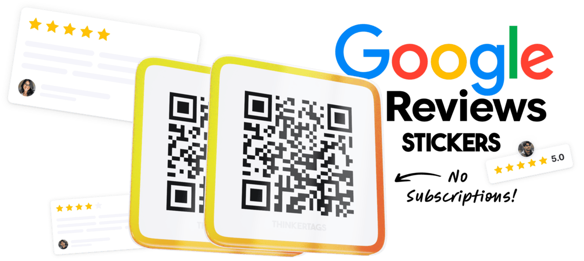 Thinkertags QR-Code Sticker für Google Bewertungen